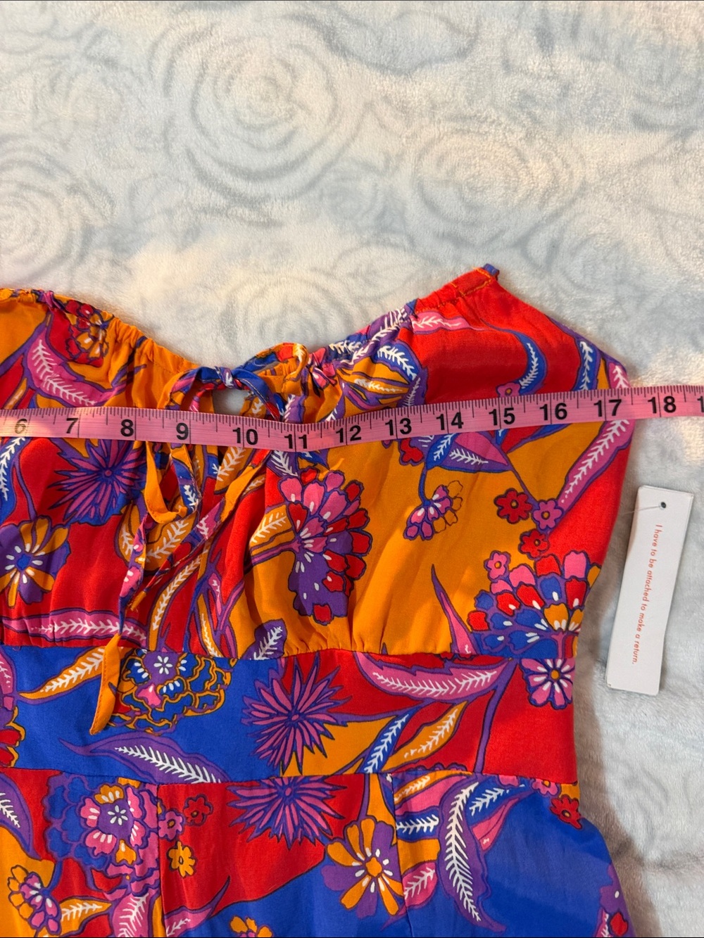 NWT Modcloth For the Love of Fedtival Season Bold Floral Jumpsuit. Sz 14. - Picture 11 of 15